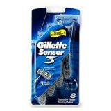 Gillette Sensor3 Disposable Razors with Sensitive and Aloe Lubrastrip
