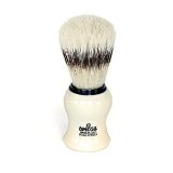 Omega Boar Hair Shaving Brush with Stand - Cream