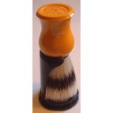 Omega Yellow Curved Handle Boar Hair Shaving Brush with Stand - #80265Y