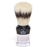 Omega Black n Clear Boar Hair Shaving Brush with Stand