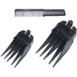 Wahl Clipper Attachments #12 And #10 Guide Combs With Flat Top Comb