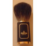 Omega Grey Golden Square Badger Shaving Brush with Stand - #63180